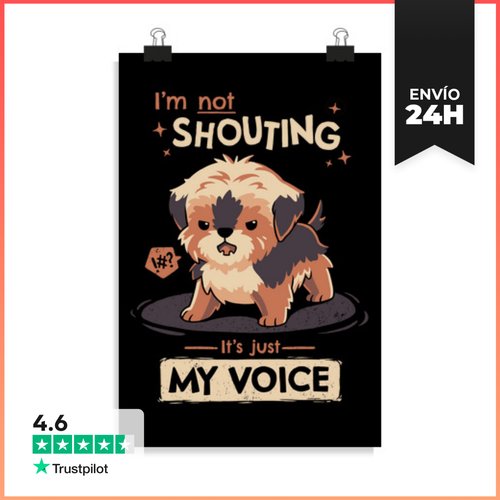 Póster Vertical Mi Voz Yorkshire Terrier Perro Poster LaTostadora - latostadora.com - Modalova