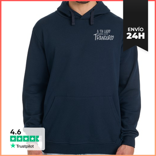 Sudadera Unisex Con Capucha A Tu Lado Siempre Estoy Tranquilo. FO - latostadora.com - Modalova