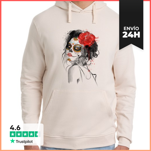 Sudadera Unisex Con Capucha Día De Los Muertos LaTostadora - latostadora.com - Modalova