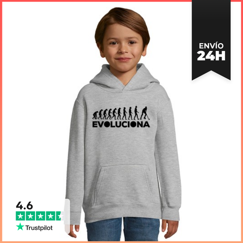 Sudadera Para Niños Con Capucha Evoluciona Hockey Patines Negro - latostadora.com - Modalova