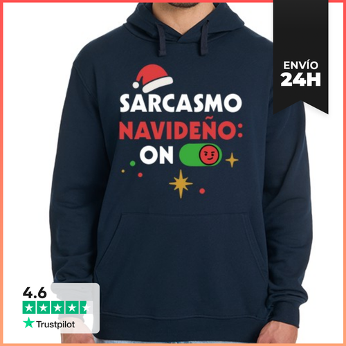 Sudadera Unisex Con Capucha SARCASMO NAVIDEÑO LaTostadora - latostadora.com - Modalova