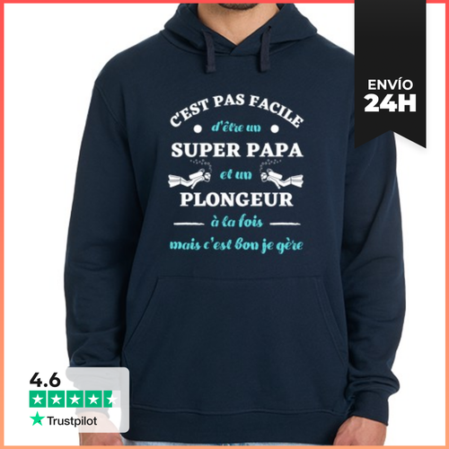 Sudadera Unisex Con Capucha Papi Buzo Humor Hombre De Buceo - latostadora.com - Modalova