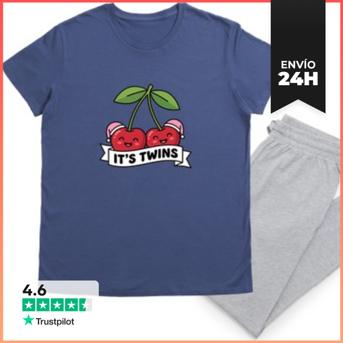 Pijama Gemelos De Cereza Anuncio De Embarazo De Niñas LaTostadora - latostadora.com - Modalova