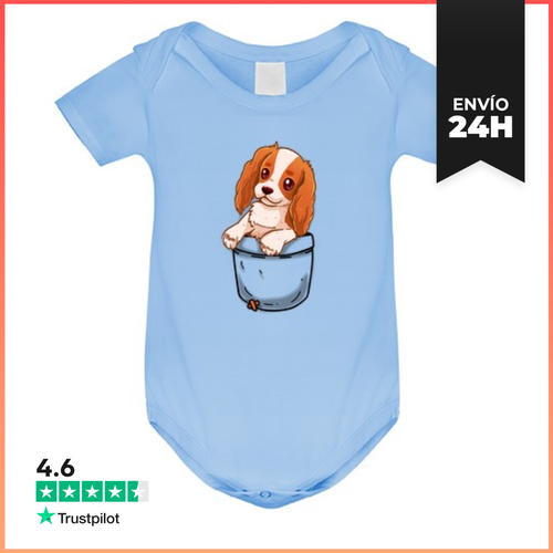 Body Bebé Bolsillo Lindo Cavalier Charles Spaniel LaTostadora - latostadora.com - Modalova