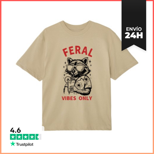 Camiseta Oversize Vibras Salvajes Solamente - Gafas De Sol De - latostadora.com - Modalova