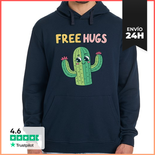 Sudadera Unisex Con Capucha Cactus Abrazos Gratis LaTostadora - latostadora.com - Modalova