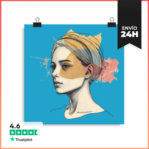 Póster Cuadrado Estilo Antígona Boho Chic Rectitud Mujer Libre - latostadora.com - Modalova