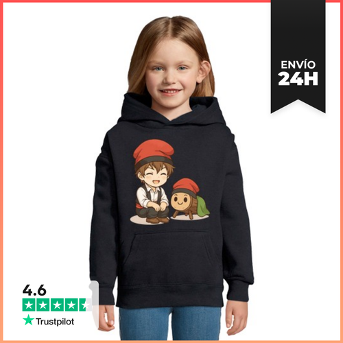 Sudadera Para Niños Con Capucha PASTORET I TIÓ DE NADAL - latostadora.com - Modalova