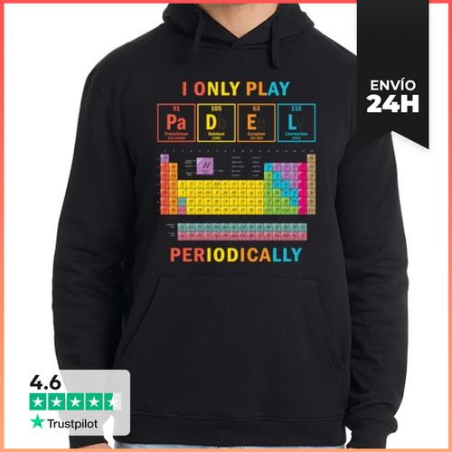Sudadera Unisex Con Capucha Tabla Periódica Divertida De Pádel - latostadora.com - Modalova