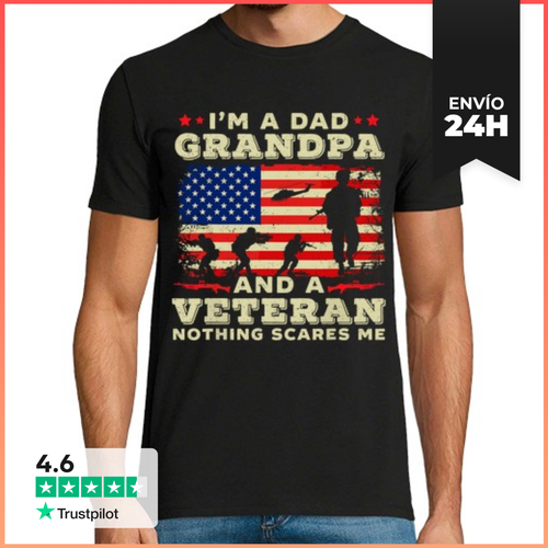 Camiseta Hombre Clásica Soy Un Papá Abuelo Y Veterano LaTostadora - latostadora.com - Modalova