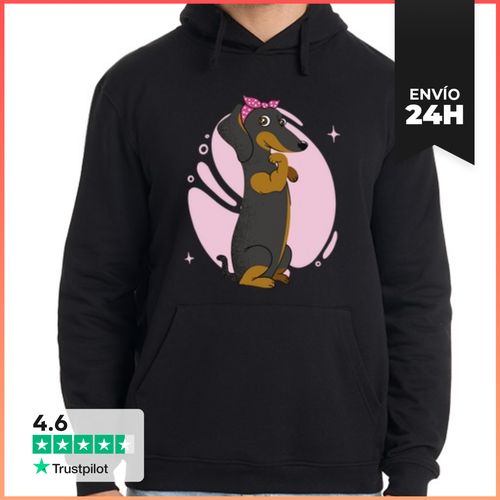 Sudadera Unisex Con Capucha Perro Salchicha Perro Salchicha Mujer - latostadora.com - Modalova