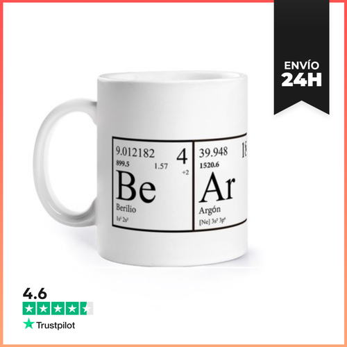 Taza. BEAR QUÍMICA NEGRO SIN TEXTO LaTostadora - latostadora.com - Modalova