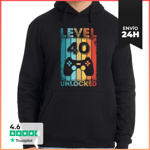 Sudadera Unisex Con Capucha Nivel De Juego 40 Desbloqueado 40 - latostadora.com - Modalova