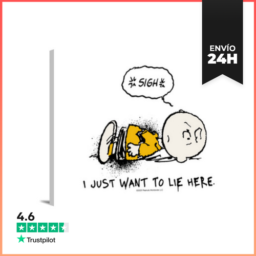 Lienzo Horizontal Charlie Brown Just Want To Lie Here LaTostadora - latostadora.com - Modalova