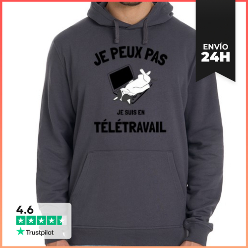 Sudadera Unisex Con Capucha No Puedo Teletrabajar El Chat De - latostadora.com - Modalova