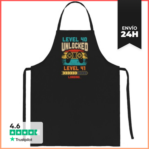 Delantal LEVEL 40 UNLOCKED LEVEL 41 LOADING LaTostadora - latostadora.com - Modalova