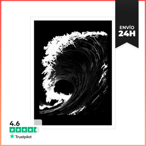 Cuadro Con Marco Vertical Wild Surfing LaTostadora - latostadora.com - Modalova