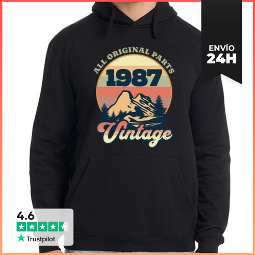 Sudadera Unisex Con Capucha 1987 Vintage All Original Parts - latostadora.com - Modalova