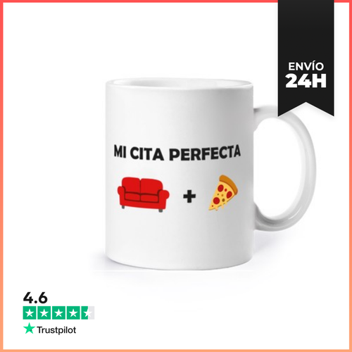 Taza CITA PERFECTA SOFÁ Y PIZZA LaTostadora - latostadora.com - Modalova