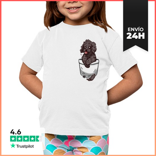 Camiseta Clásica Para Niños Bolsillo Cachorro Cockapoo - Camisa - latostadora.com - Modalova