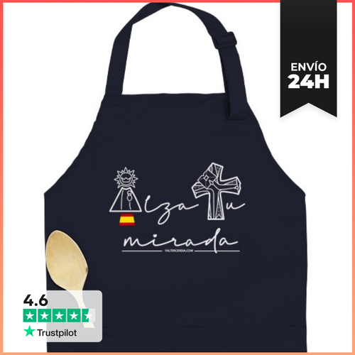 Delantal Premium Con Bolsillo Alza La Mirada Oscuro LaTostadora - latostadora.com - Modalova