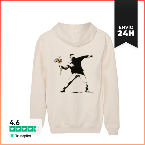 Sudadera Unisex Con Capucha Flower Thrower Sudadera Banksy - latostadora.com - Modalova