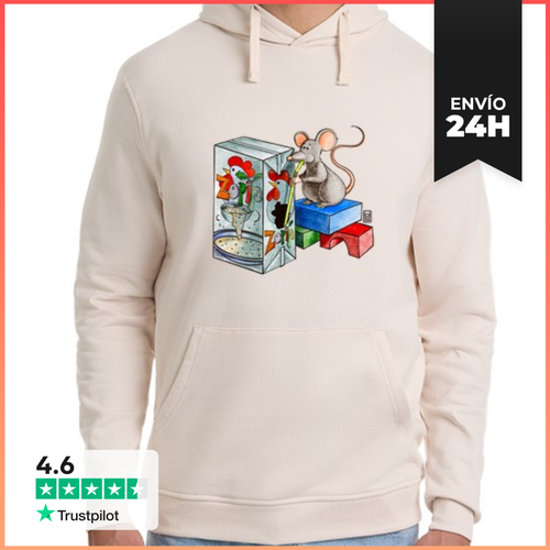 Sudadera Unisex Con Capucha Con Capucha, RATÓN CON BRICK SOPA - latostadora.com - Modalova