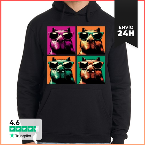 Sudadera Unisex Con Capucha Arte Pop De Capibara Genial - latostadora.com - Modalova