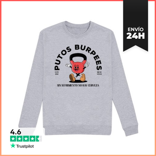 Sudadera Unisex Sudadera Gris Burpees LaTostadora - latostadora.com - Modalova