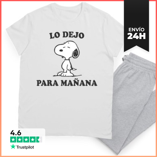 Pijama Snoopy Lo Dejo Para Mañana LaTostadora - latostadora.com - Modalova