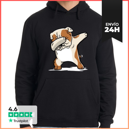 Sudadera Unisex Con Capucha Perro Bulldog Inglés DAB! LaTostadora - latostadora.com - Modalova