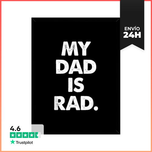 Cuadro Con Marco Vertical Mi Papá Es Genial LaTostadora - latostadora.com - Modalova