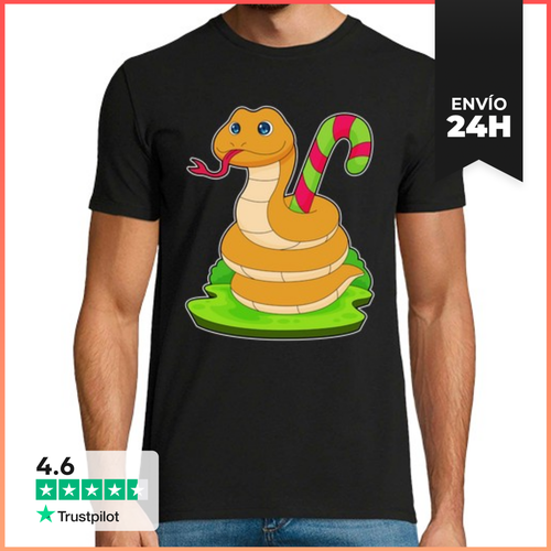 Camiseta Hombre Clásica Bastón De Caramelo Con Forma De Serpien - latostadora.com - Modalova