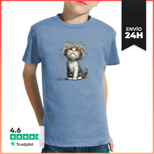 Camiseta Clásica Para Niños Gato Divertido LaTostadora - latostadora.com - Modalova