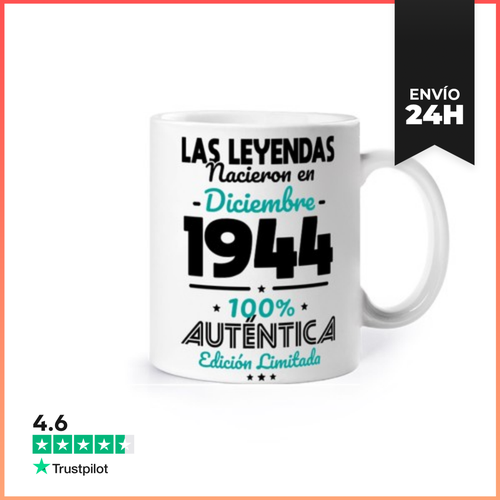 Taza 80 Anos Leyendas Diciembre 1944 LaTostadora - latostadora.com - Modalova