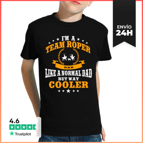 Camiseta Clásica Para Niños Papá Vaquero De Equipo De Lazo - latostadora.com - Modalova