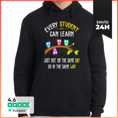 Sudadera Unisex Con Capucha Cada Estudiante Puede Aprender Cita - latostadora.com - Modalova