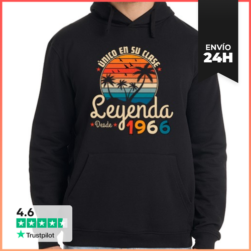 Sudadera Unisex Con Capucha Único En Su Clase Leyenda Desde 1966 - latostadora.com - Modalova