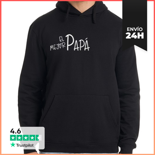 Sudadera Unisex Con Capucha El Mejor Papá. Blanco LaTostadora - latostadora.com - Modalova