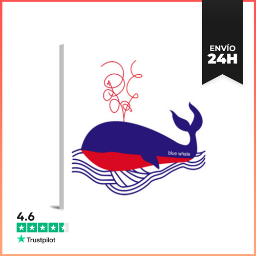Lienzo Cuadrado Blue Whale L LaTostadora - latostadora.com - Modalova