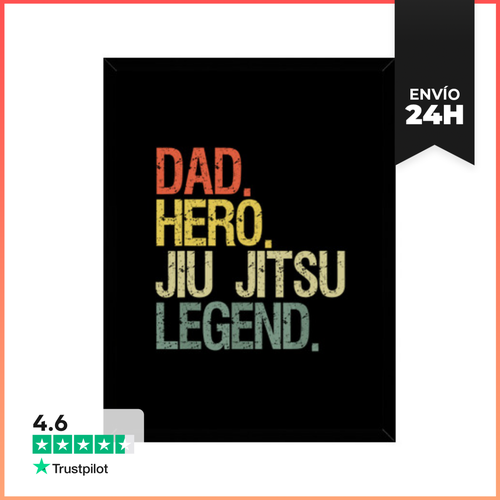 Cuadro Con Marco Vertical Papá De Jiu Jitsu LaTostadora - latostadora.com - Modalova