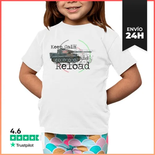 Camiseta Clásica Para Niños Keep Calm And Reload The Tiger - latostadora.com - Modalova