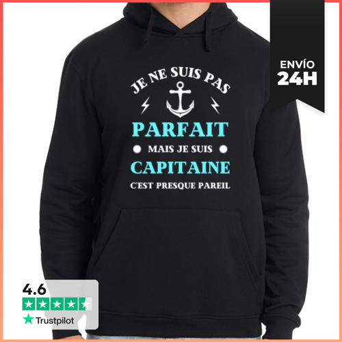 Sudadera Unisex Con Capucha No Perfecto Capitán Humor Barco - latostadora.com - Modalova
