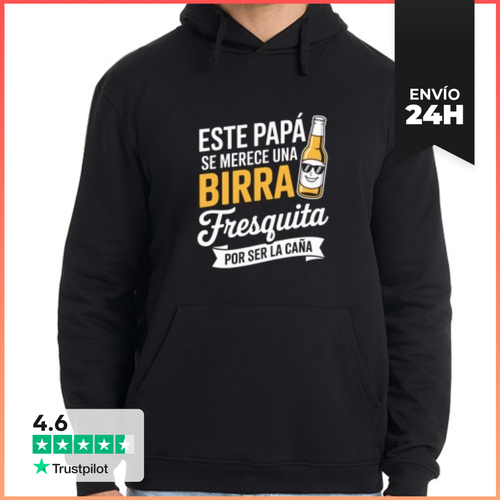 Sudadera Unisex Con Capucha ESTE PAPÁ SE MERECE UNA BIRRA - latostadora.com - Modalova