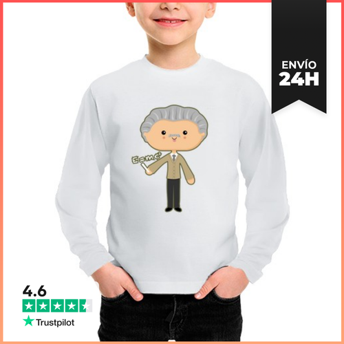 Camiseta Manga Larga Para Niños Albert Einstein LaTostadora - latostadora.com - Modalova