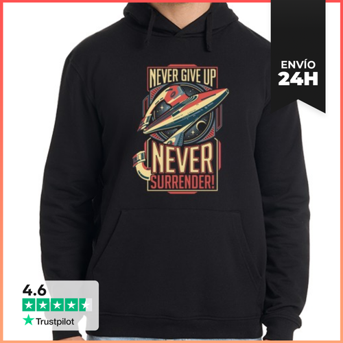 Sudadera Unisex Con Capucha Never Surrender LaTostadora - latostadora.com - Modalova