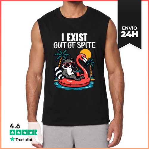 Camiseta Sin Mangas Existo Por Despecho Mapache Divertido D - latostadora.com - Modalova