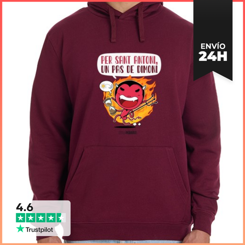 Sudadera Unisex Con Capucha Per Sant Antoni Un Pas De Dimoni - latostadora.com - Modalova