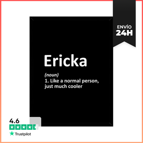 Cuadro Con Marco Vertical Definición De Ericka Nombre - latostadora.com - Modalova