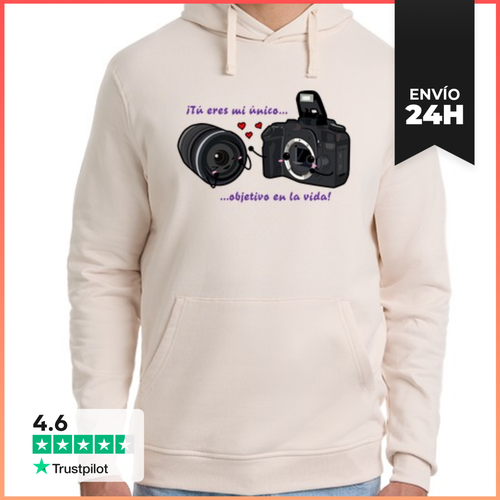 Sudadera Unisex Con Capucha ¡Tú Eres Mi Único...objetivo En La - latostadora.com - Modalova